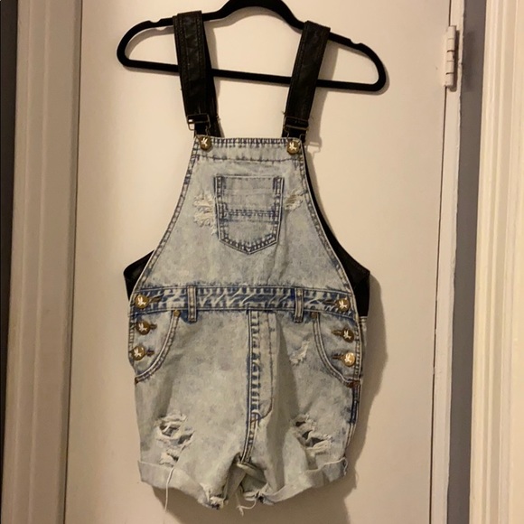 One Teaspoon Pants - One teaspoon *superfreak overall* leather details